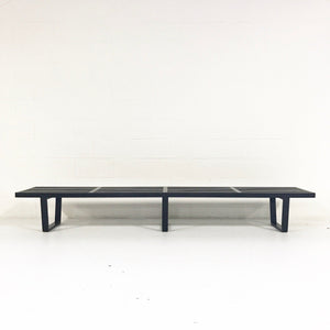 George Nelson & Associates for Herman Miller Slat Bench, Model 4693 with Sheepskin Cushion