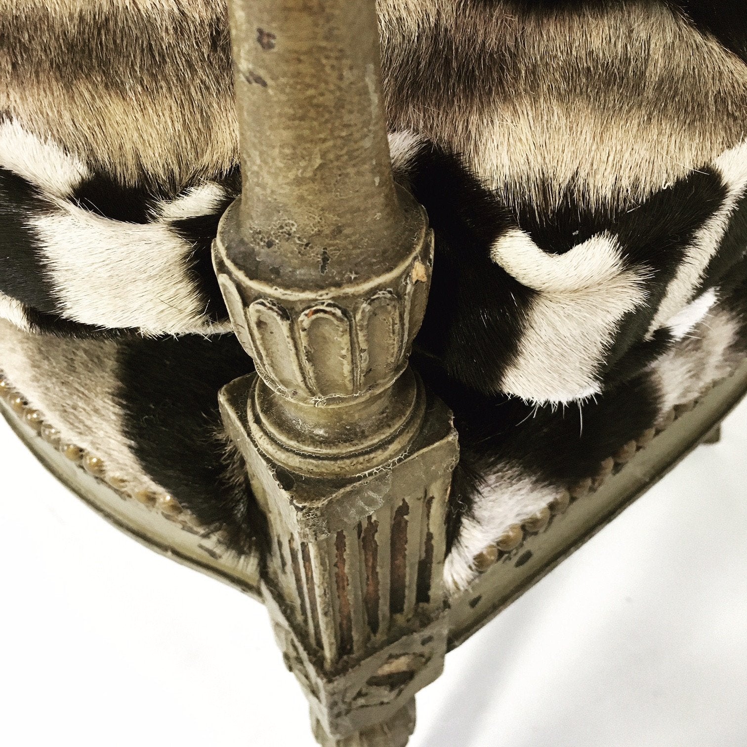French Boudoir Armchair in Zebra Hide
