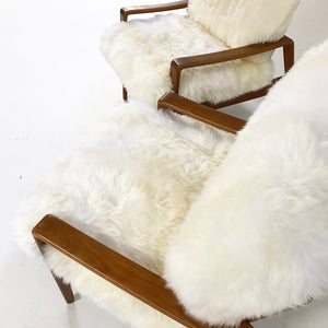 Danish Lounge Chairs by Arne Wahl Iverson for Komfort in Sheepskin
