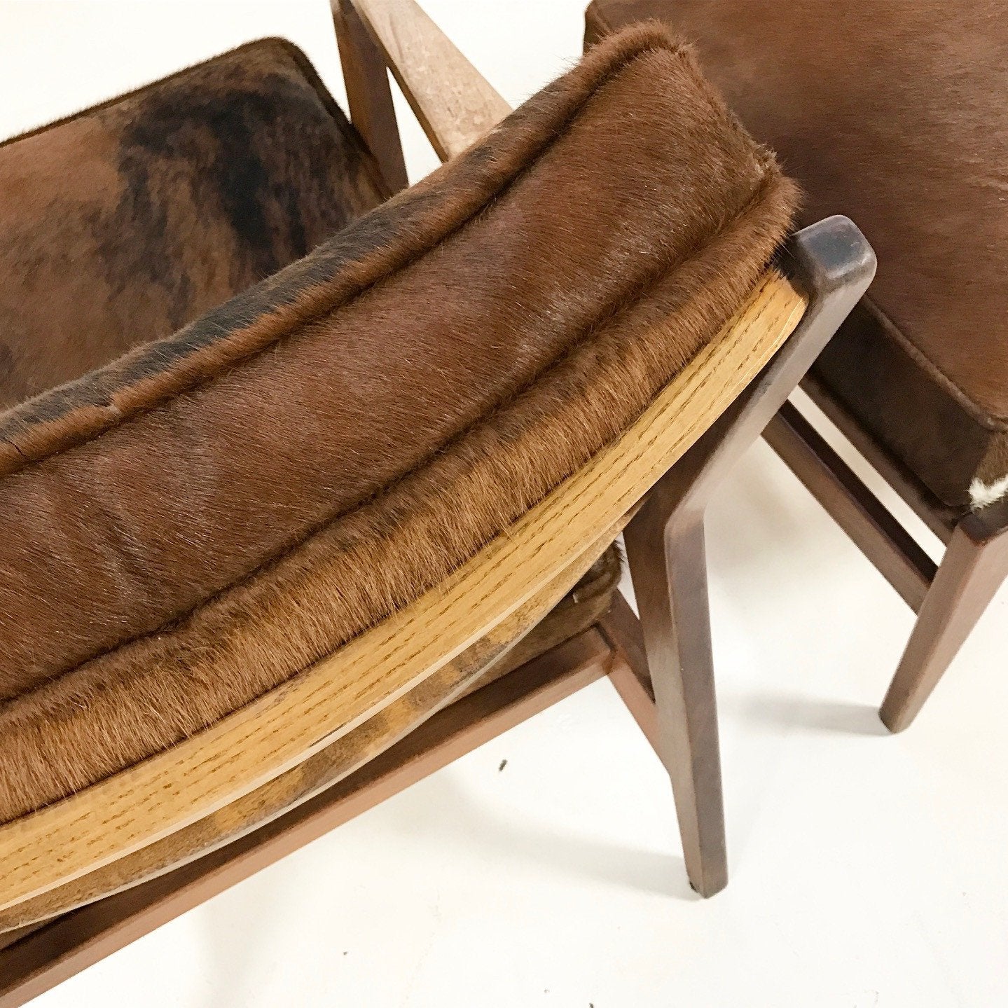 Jens Risom Lounge Chair & Ottoman in Brazilian Cowhide