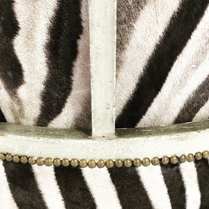 Louis XV Bergere in Zebra Hide