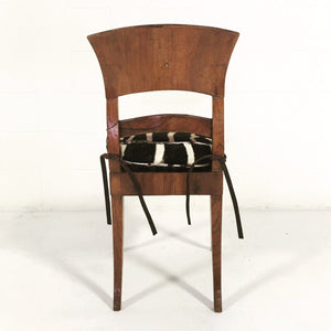 VINTAGE BIEDERMEIER STYLE CHAIR WITH ZEBRA CUSHION