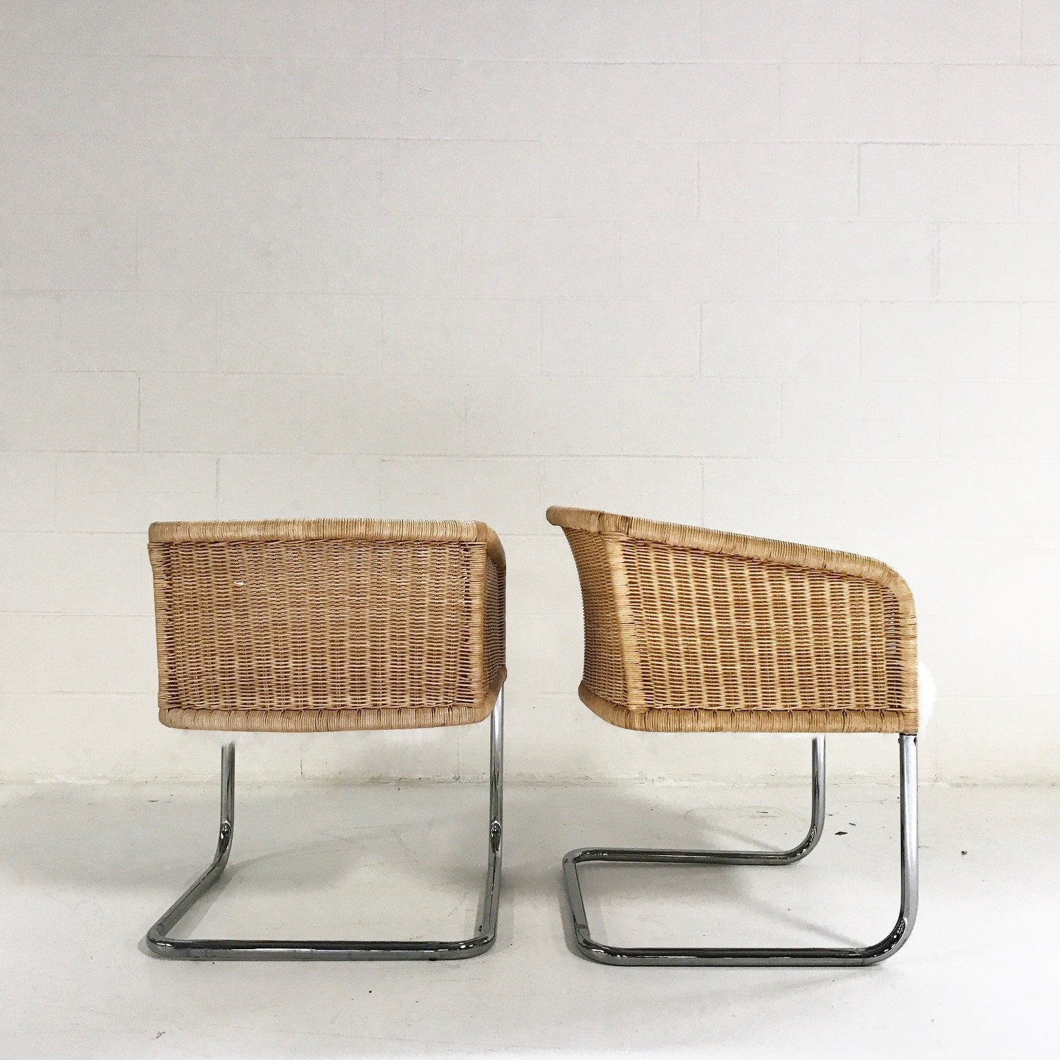Wicker Chairs in Sheepskin