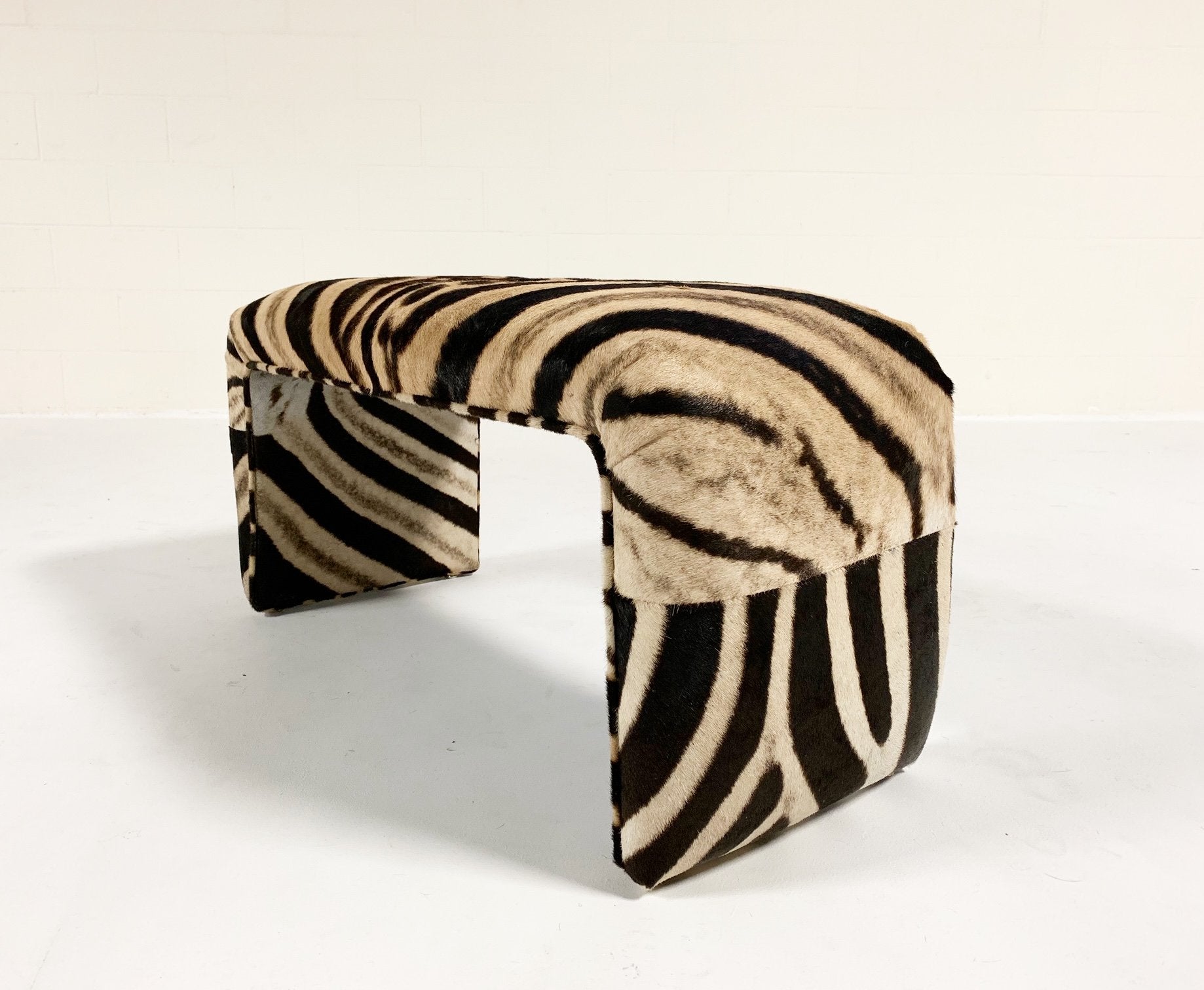 Waterfall Bench in Zebra Hide