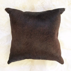 DARK BROWN COWHIDE PILLOW