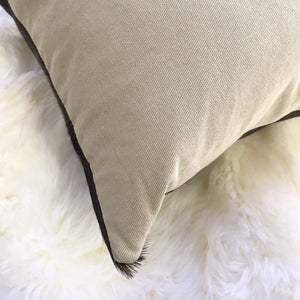 DARK BROWN COWHIDE PILLOW