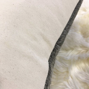 Salt & Pepper Grey Cowhide Pillow