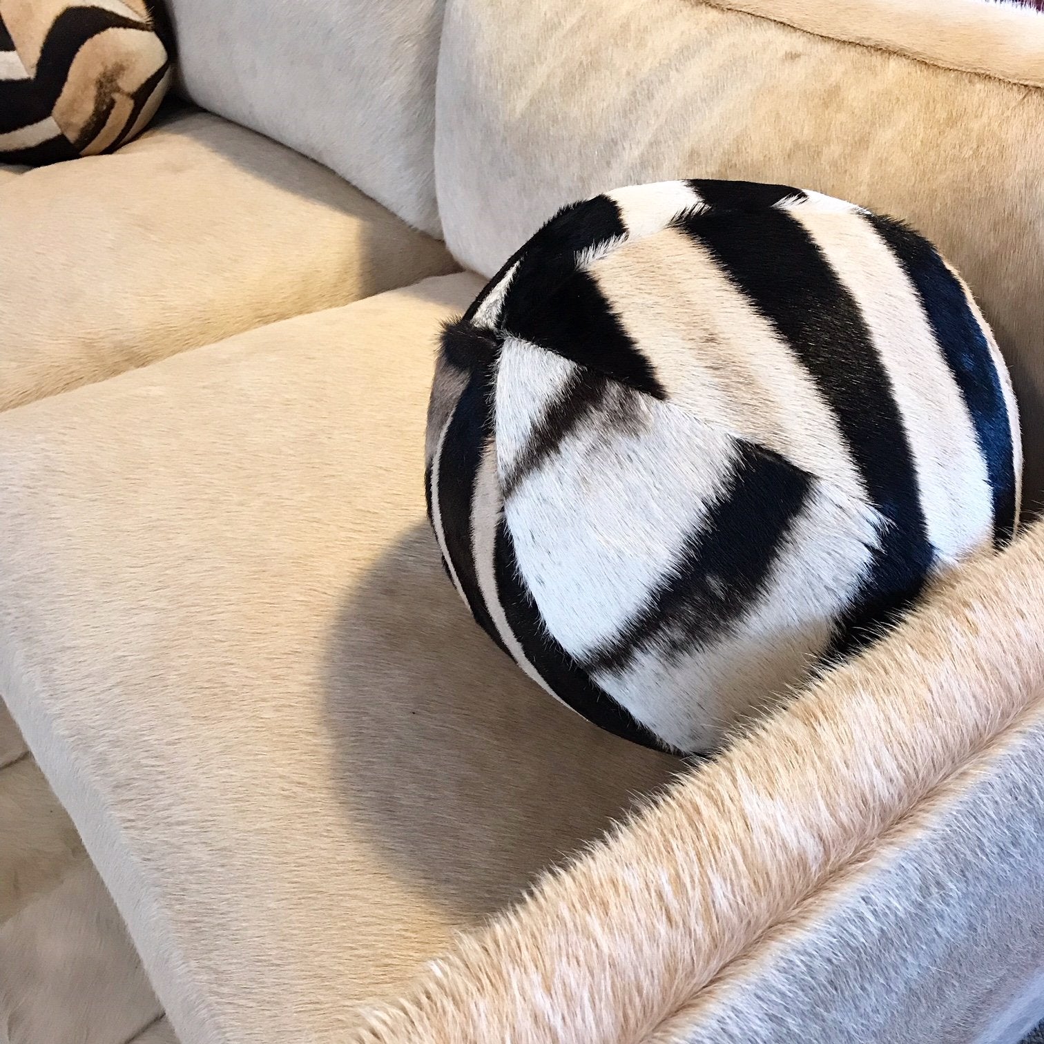 Zebra Ball Pillow 12"