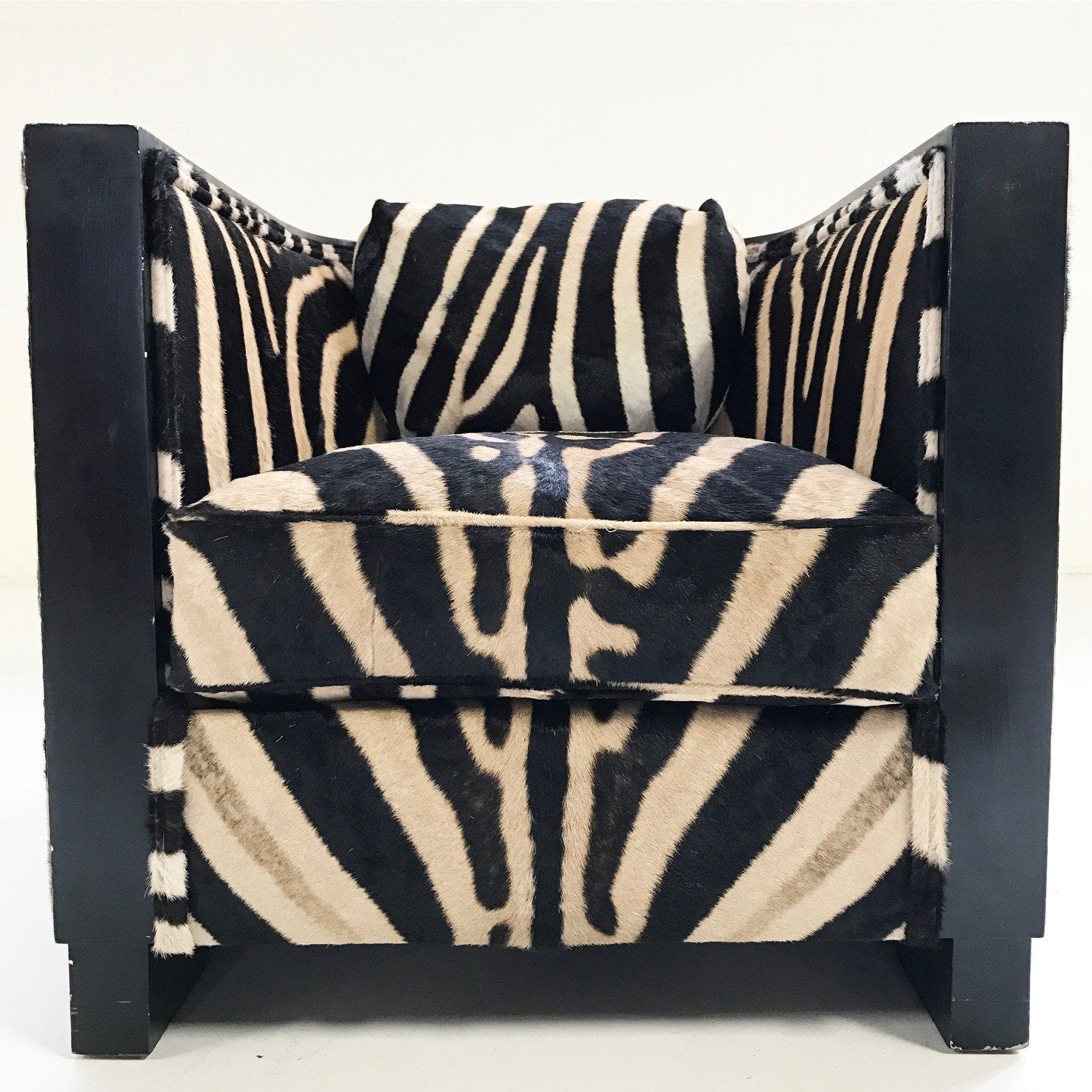 Paul Frankl Lounge Chair in Zebra Hide