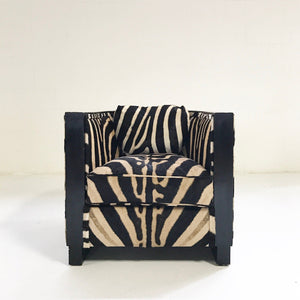 Paul Frankl Lounge Chair in Zebra Hide