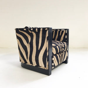 Paul Frankl Lounge Chair in Zebra Hide