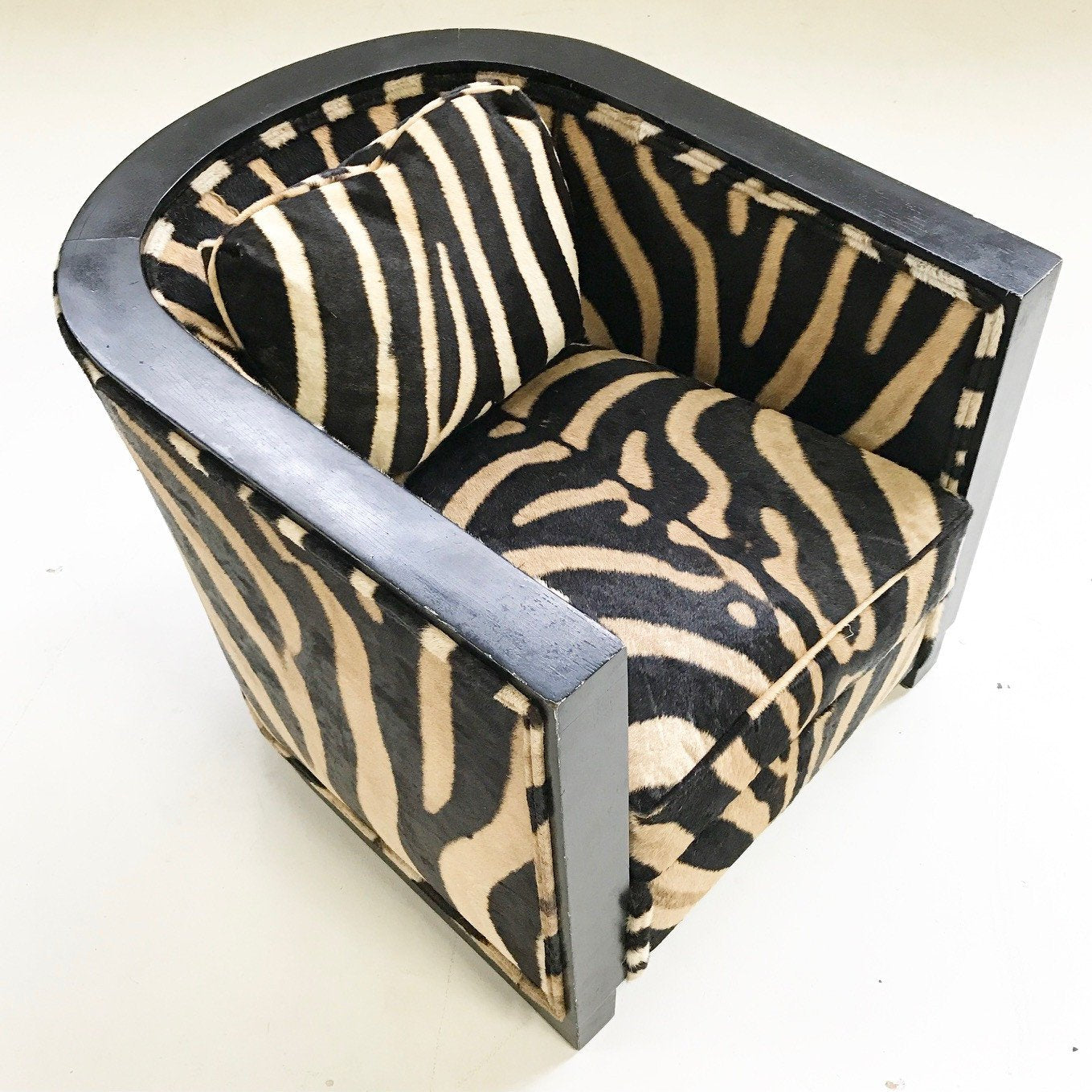 Paul Frankl Lounge Chair in Zebra Hide
