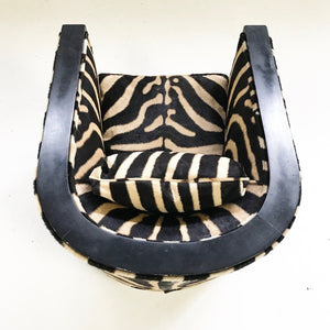 Paul Frankl Lounge Chair in Zebra Hide