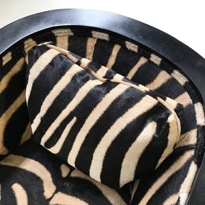 Paul Frankl Lounge Chair in Zebra Hide