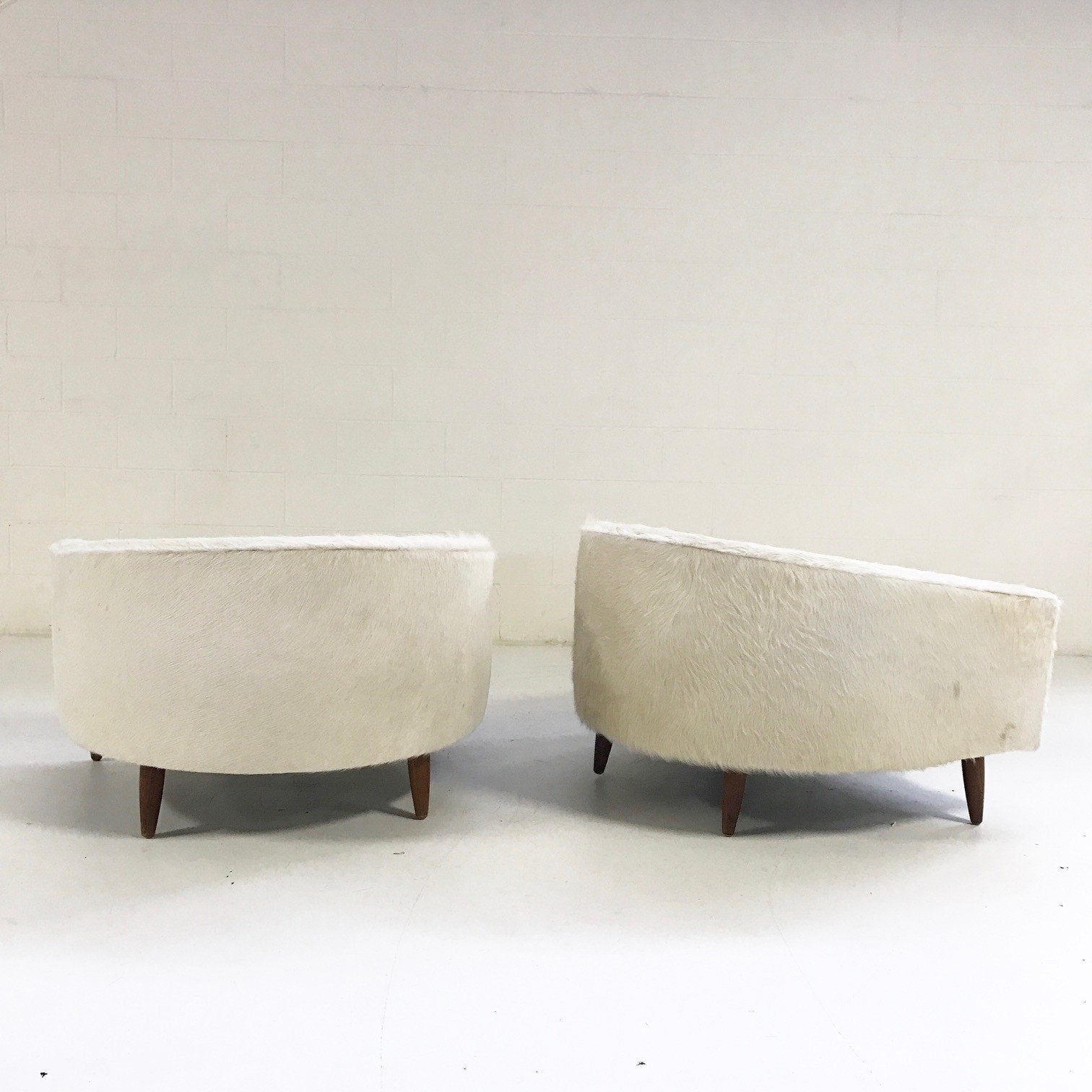 Adrian Pearsall Cloud Chairs for Craft Associates in Ivory Cowhide