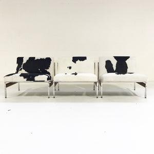 Glenn of California Lounge Chairs in Brazilian Cowhide - A Trio