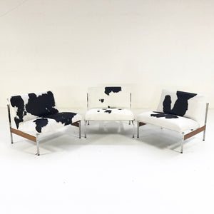Glenn of California Lounge Chairs in Brazilian Cowhide - A Trio