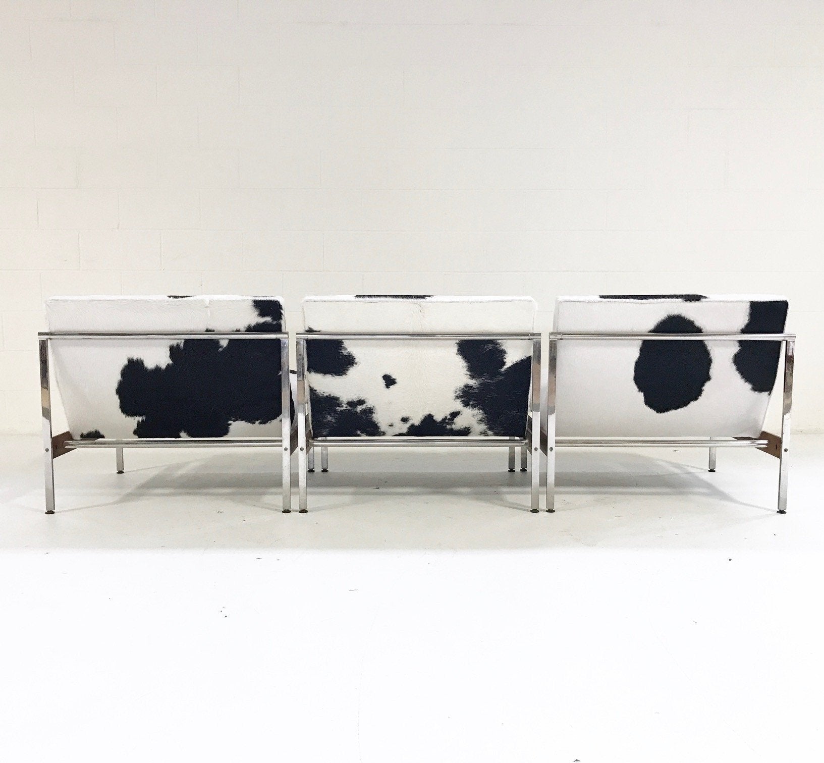 Glenn of California Lounge Chairs in Brazilian Cowhide - A Trio
