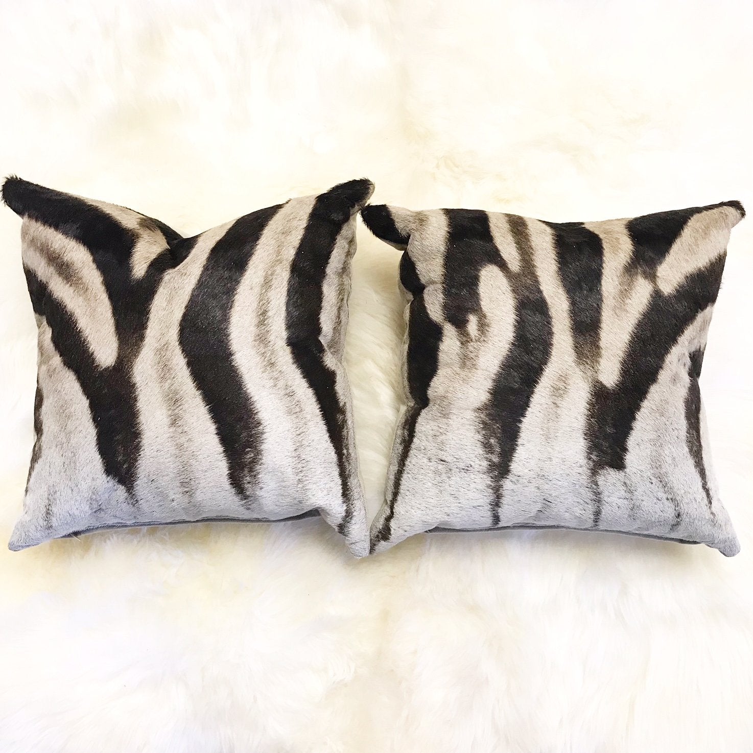 Zebra Hide Pillows, No. 233 & 234