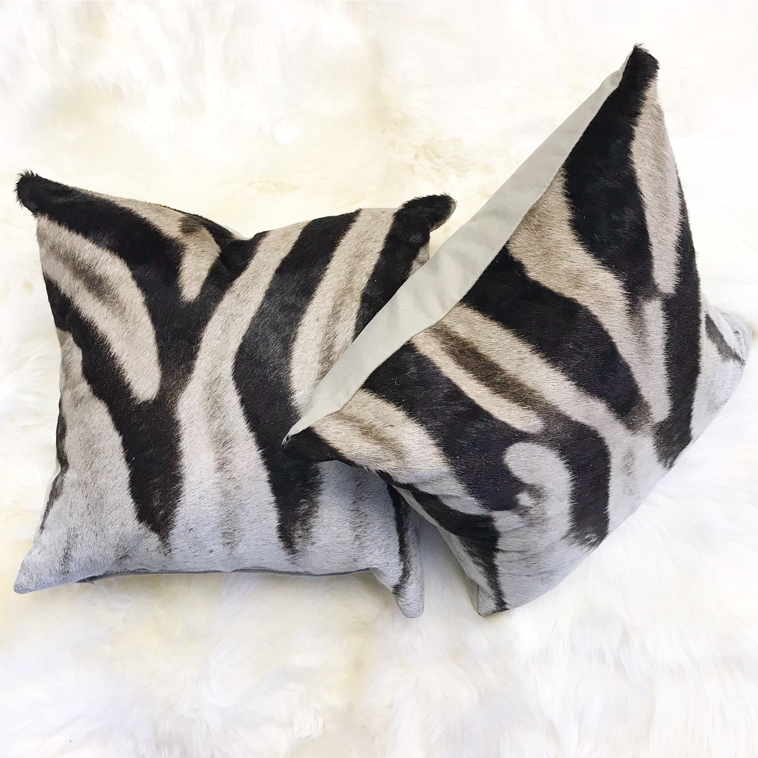 Zebra Hide Pillows, No. 233 & 234