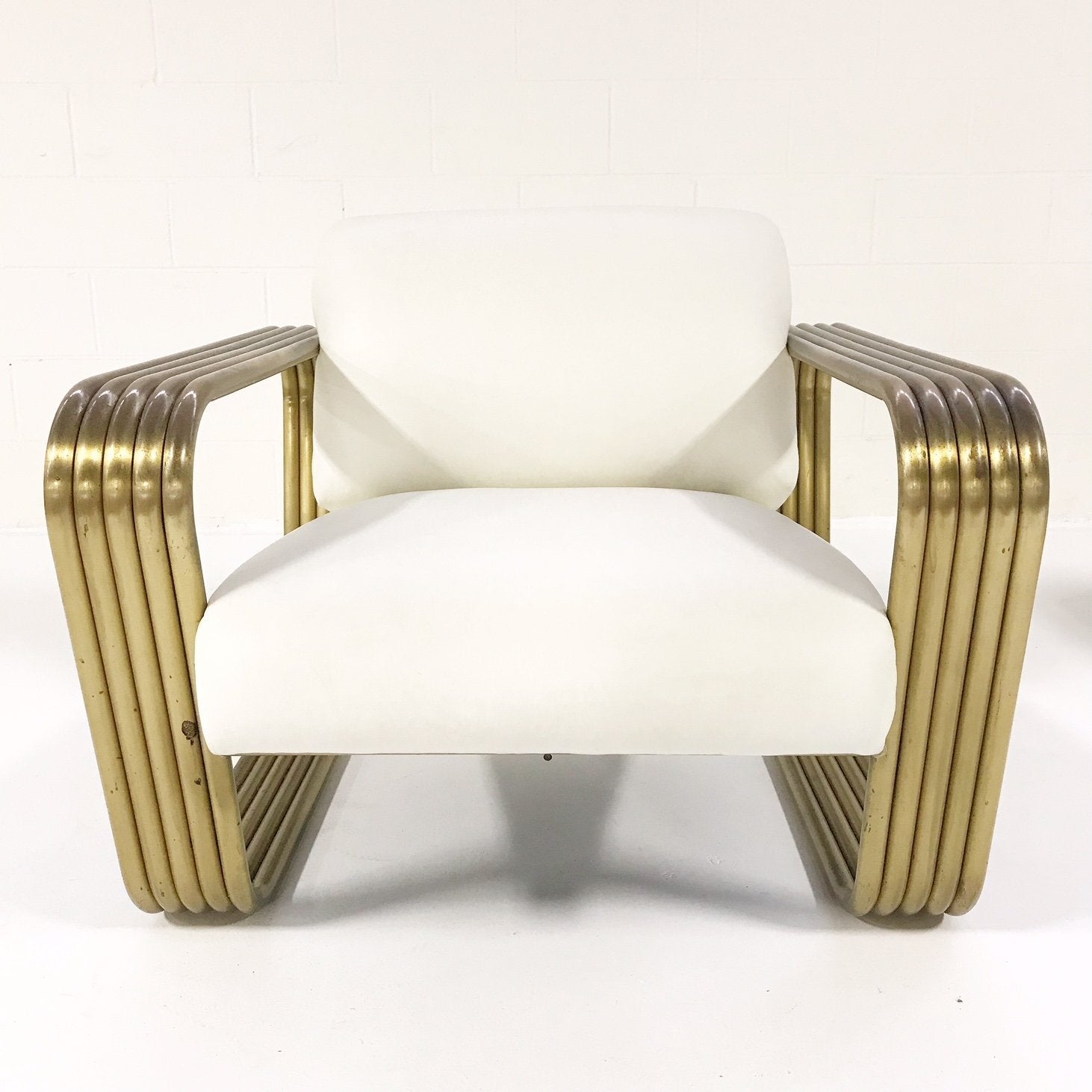 c. 1975 Jay Spectre Lounge Chair with New Zealand Sheepskin Throw