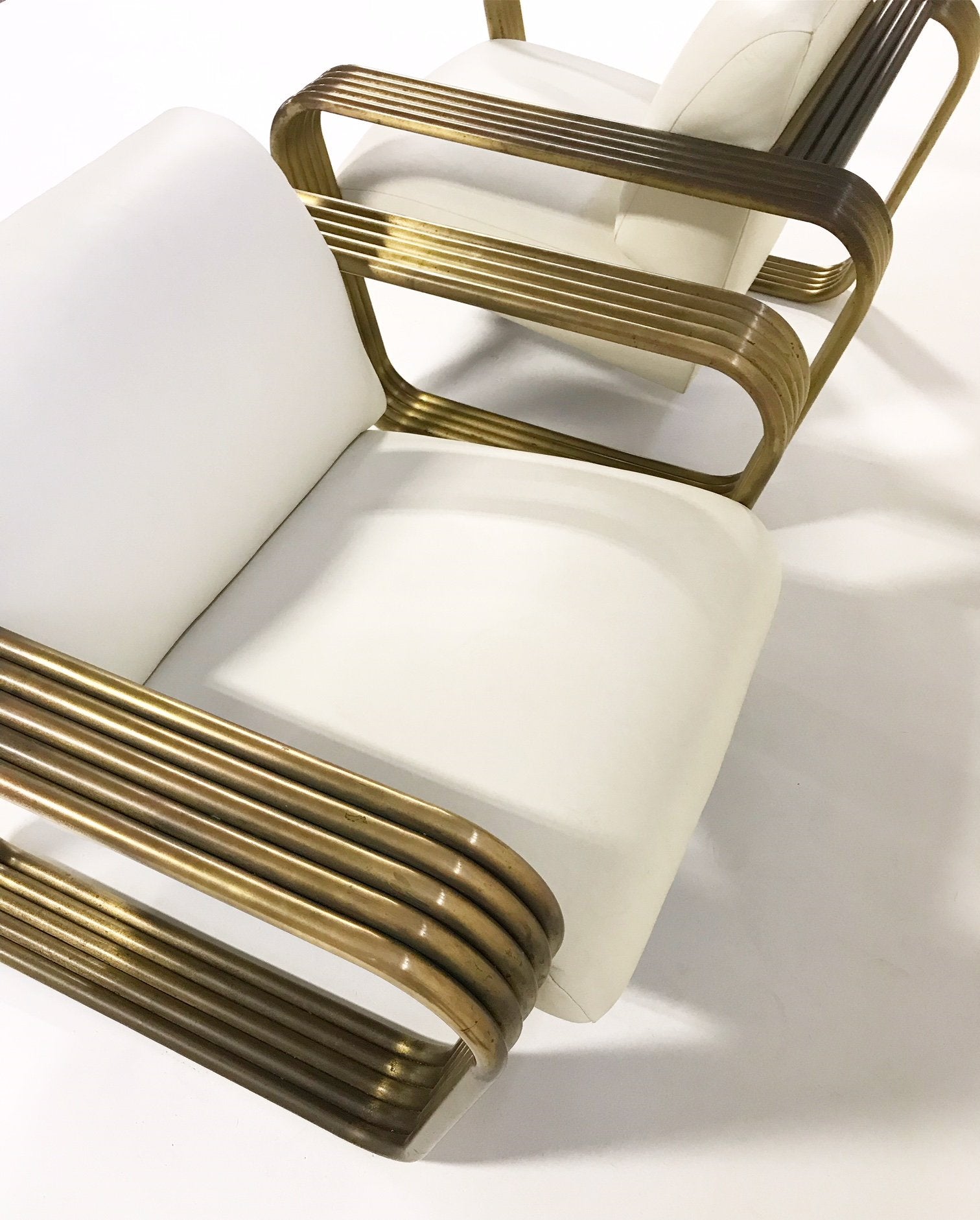 c. 1975 Jay Spectre Lounge Chairs with New Zealand Sheepskin Throws