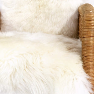 Wicker Chairs in Sheepskin