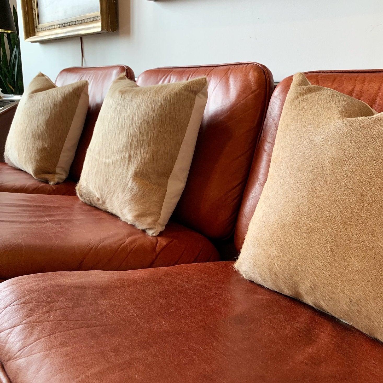 PALOMINO BRAZILIAN COWHIDE PILLOW 18"