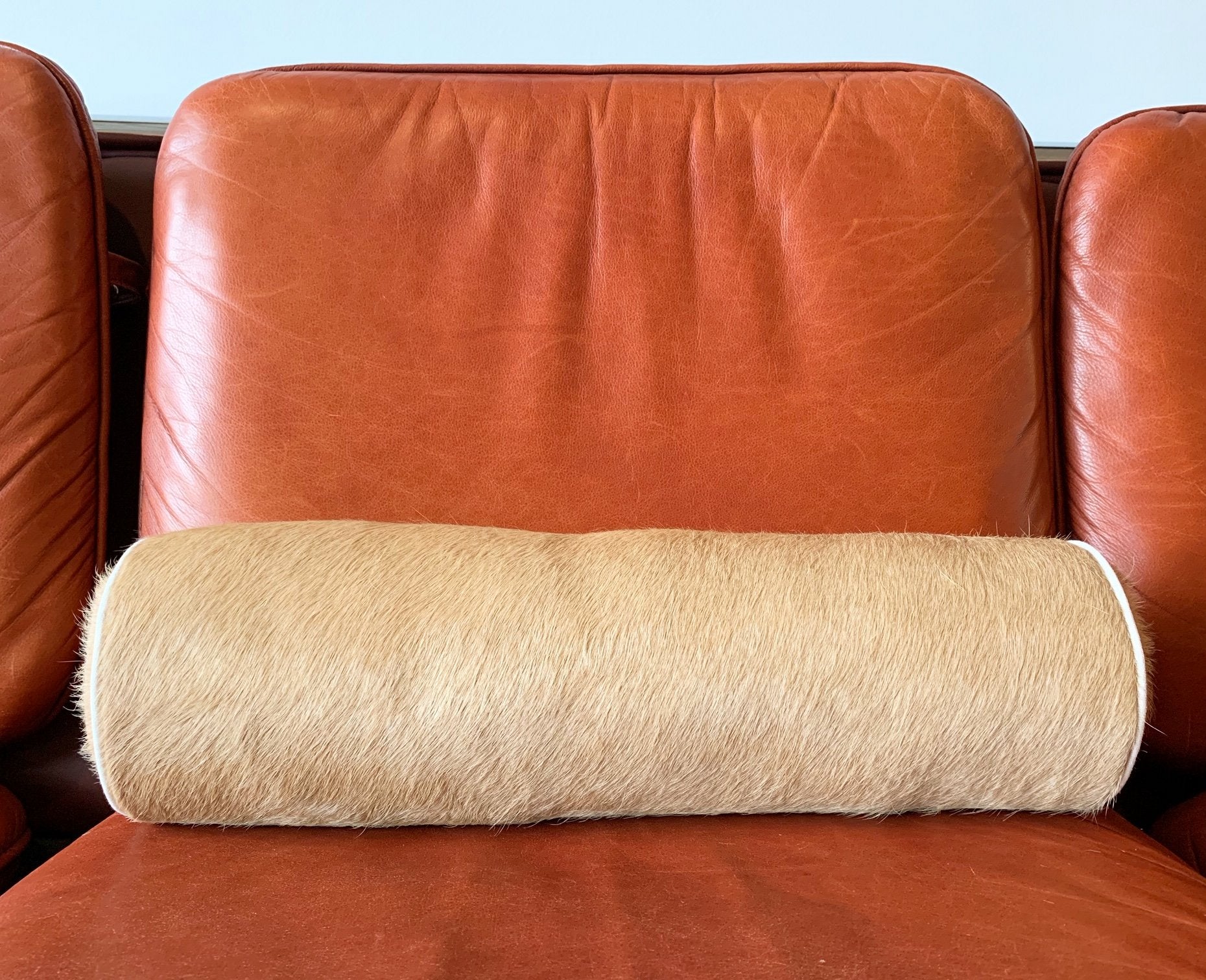 PALOMINO BRAZILIAN COWHIDE BOLSTER PILLOW 20"