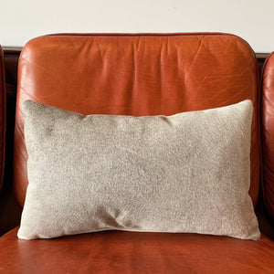 SALT AND PEPPER BRAZILIAN COWHIDE PILLOW 13x21"