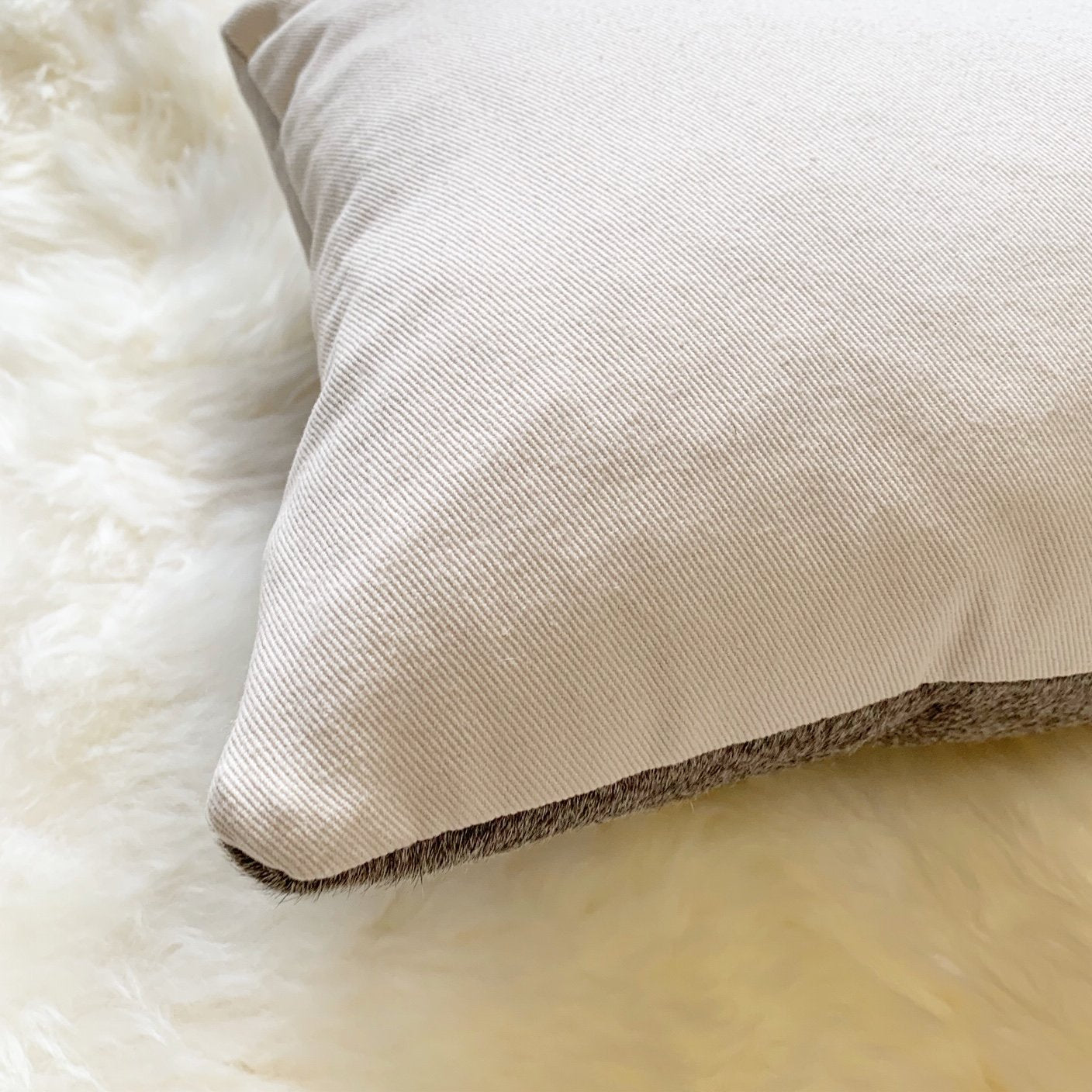 SALT AND PEPPER BRAZILIAN COWHIDE PILLOW 13x21"