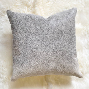 SALT AND PEPPER BRAZILIAN COWHIDE PILLOW 18"