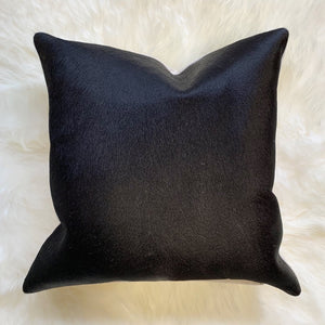 BLACK BRAZILIAN COWHIDE PILLOW 18"