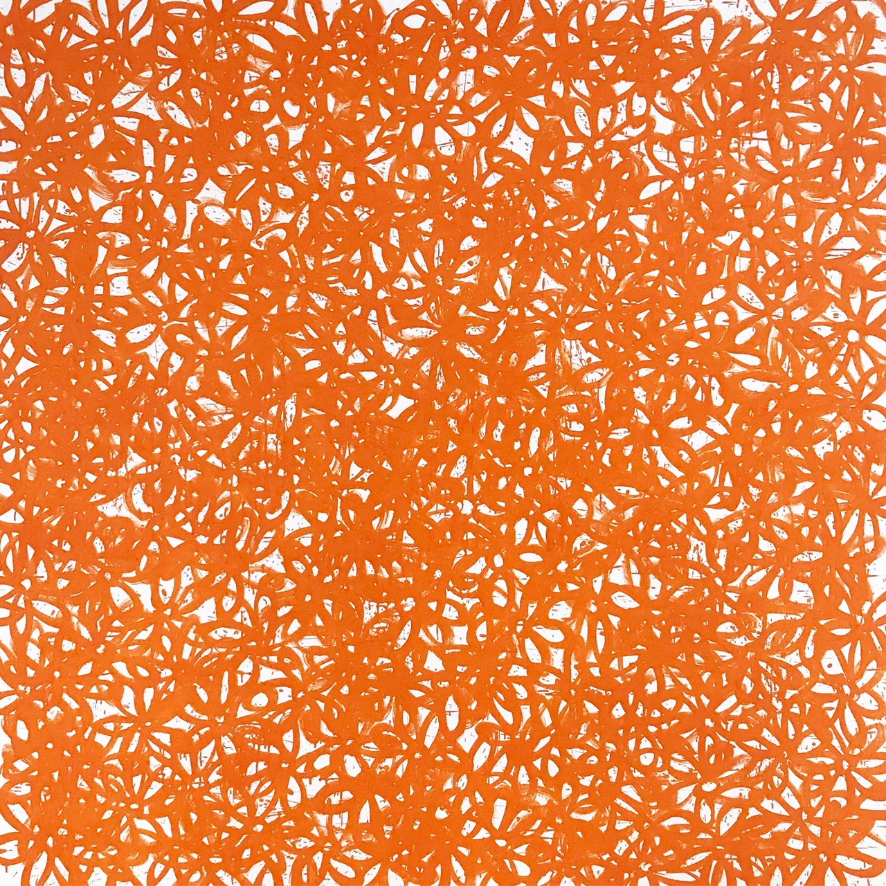 John O'Hara. Daisies, Orange. 69x69"