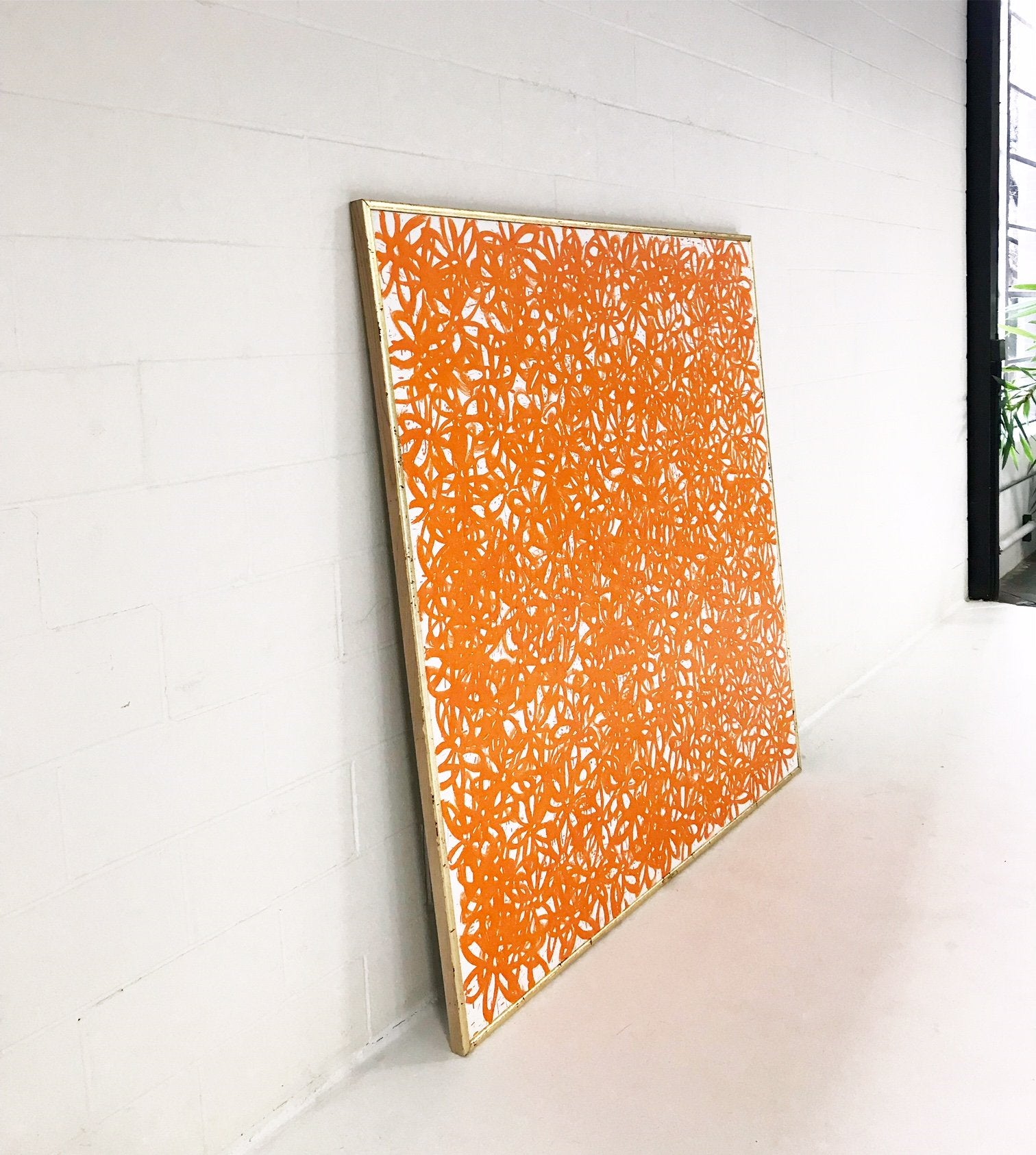 John O'Hara. Daisies, Orange. 69x69"