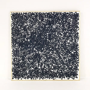 John O'Hara. Daisies, Black. 69x69"