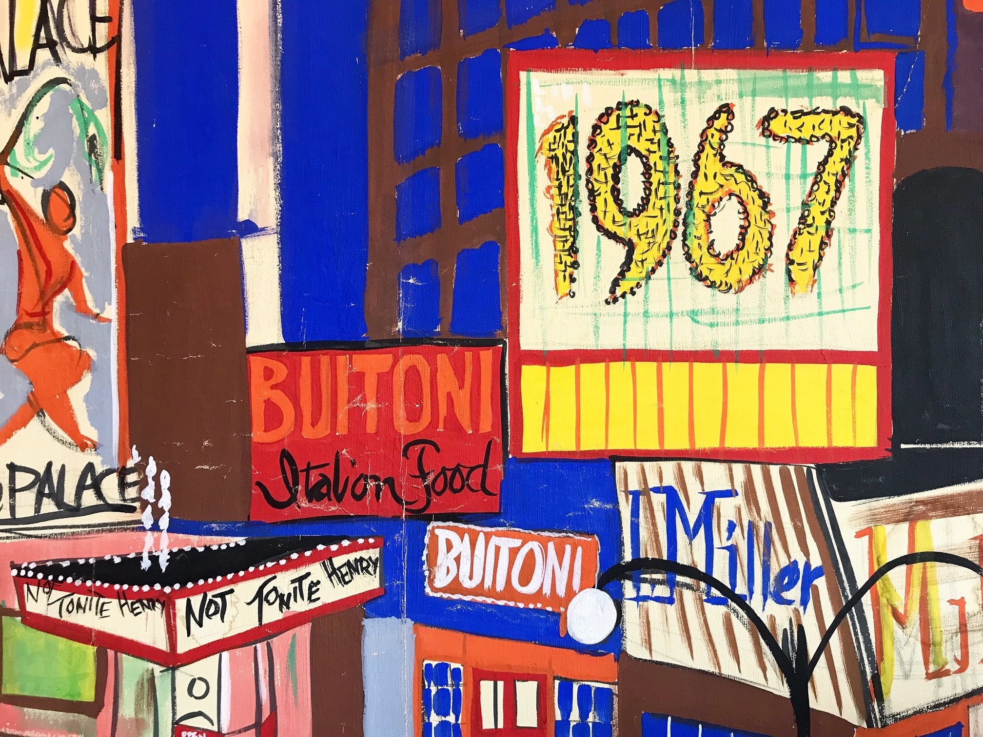Times Square, 1967. 112.5x51.5"