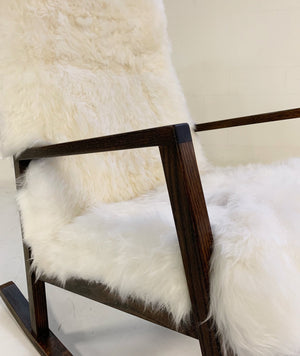 Harvey Probber Rocking Chair in Brazilian Sheepskin