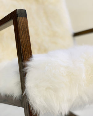 Harvey Probber Rocking Chair in Brazilian Sheepskin
