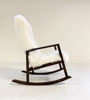 Harvey Probber Rocking Chair in Brazilian Sheepskin