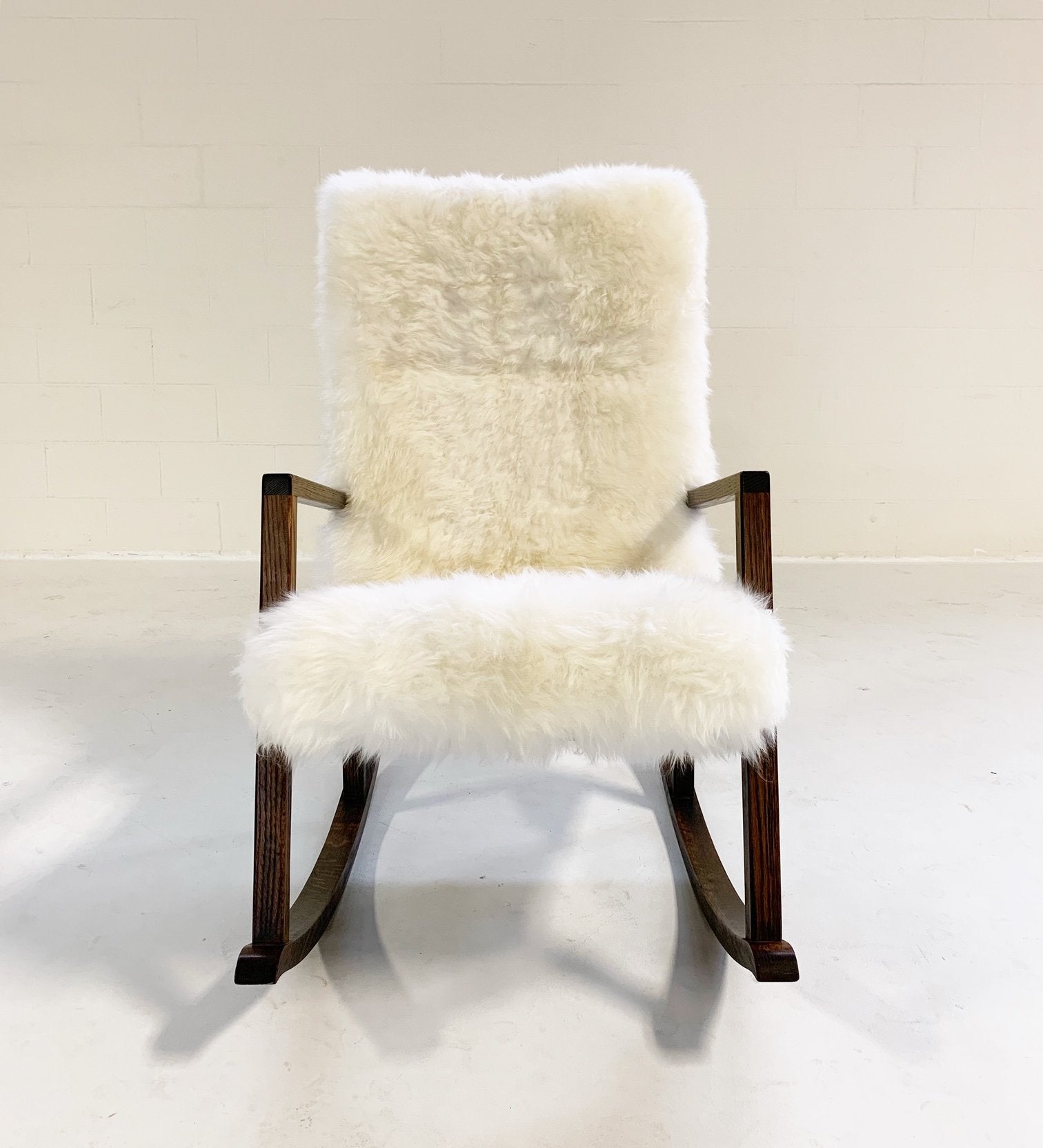 Harvey Probber Rocking Chair in Brazilian Sheepskin