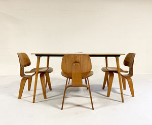 Charles and Ray Eames for Herman Miller DTW-3 Table and Set of 4 DCW Dining Chairs