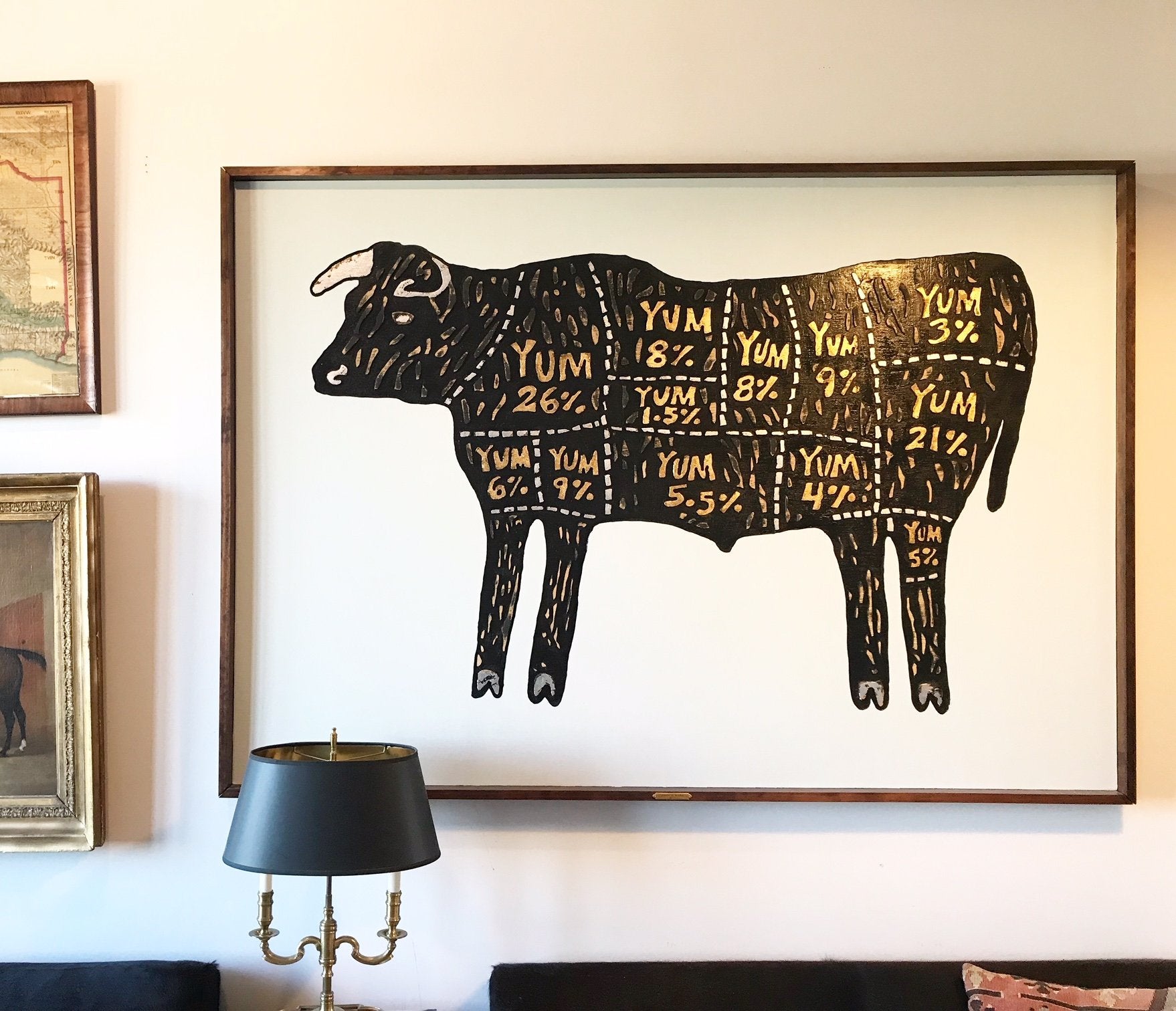 John O'Hara. Yum Cow. 72x50"