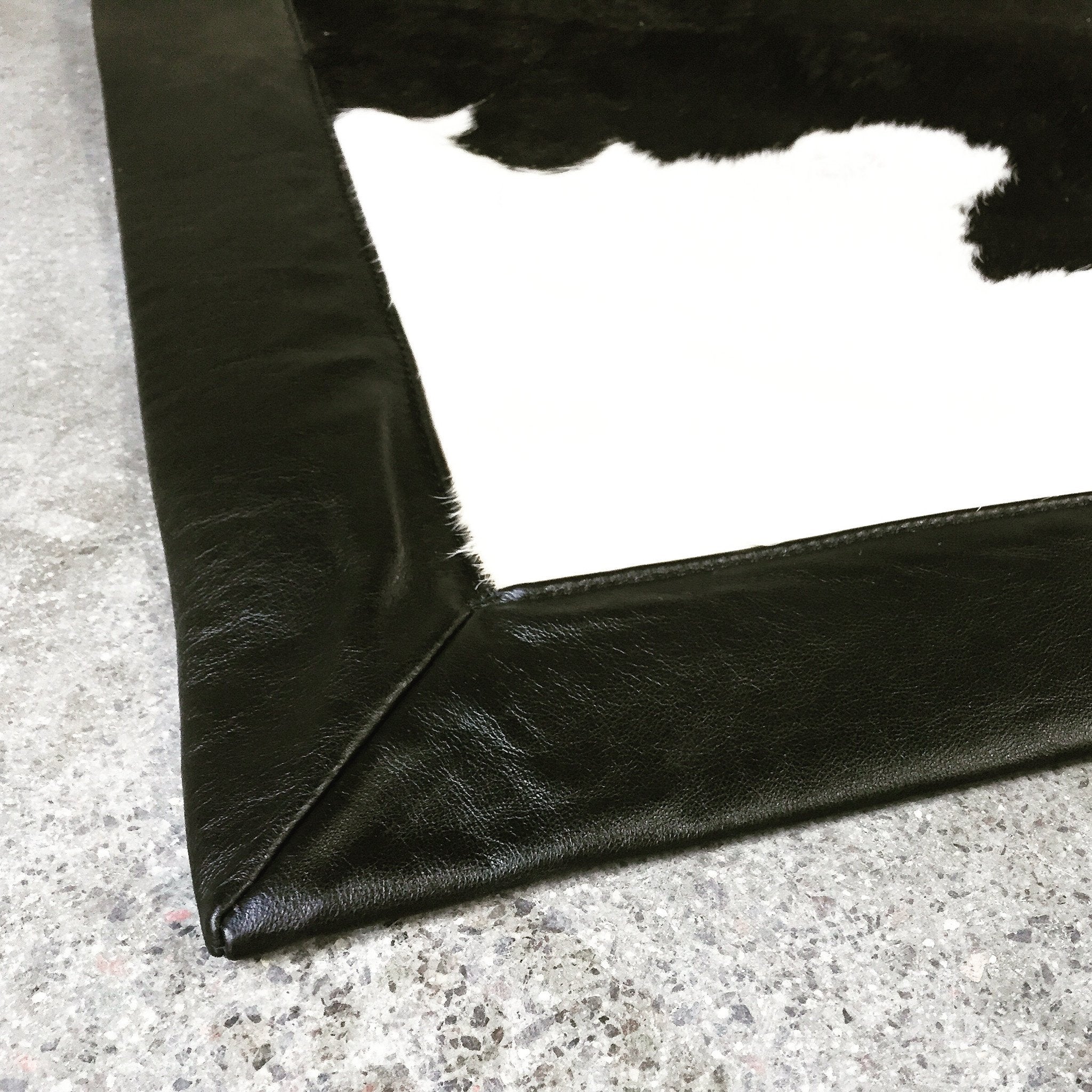 BLACK & WHITE COWHIDE AREA RUG - BERKSHIRE - ONE OF A KIND