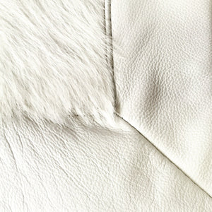 IVORY COWHIDE AREA RUG - GREENWICH - ONE OF A KIND