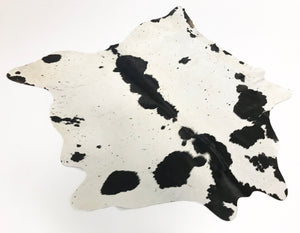 BLACK & WHITE SPECKLED COWHIDE RUG - BLADEN