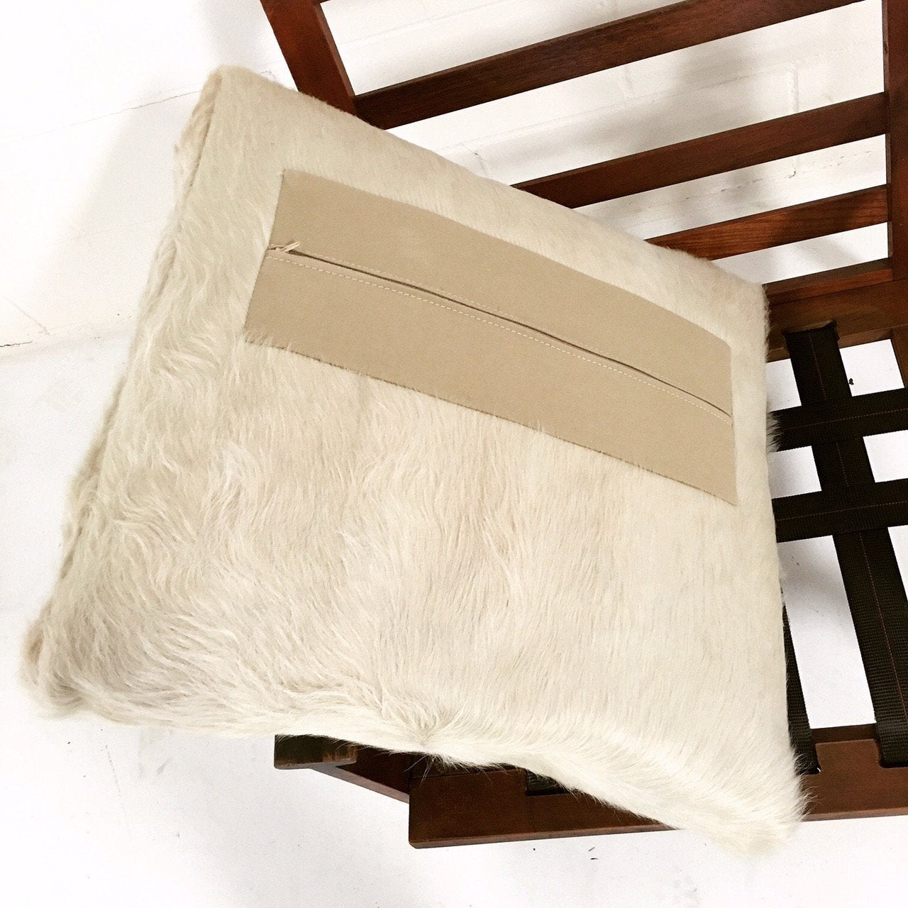Illum Wikkelsø Lounge Chair with Ivory Cowhide Cushions