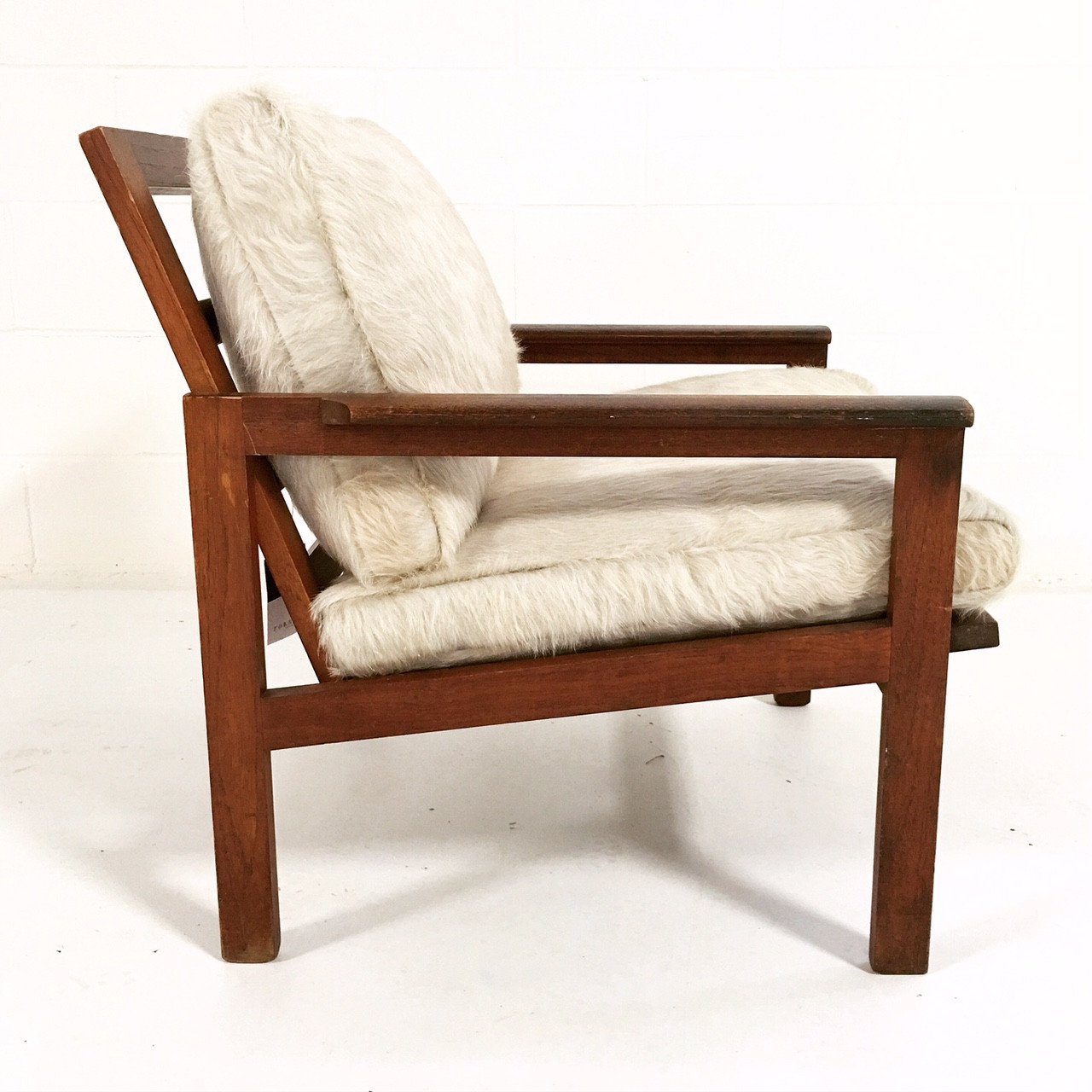 Illum Wikkelsø Lounge Chair with Ivory Cowhide Cushions