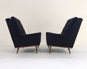 Milo Baughman for James Inc Lounge Chairs in Loro Piana Alpaca and Virgin Wool
