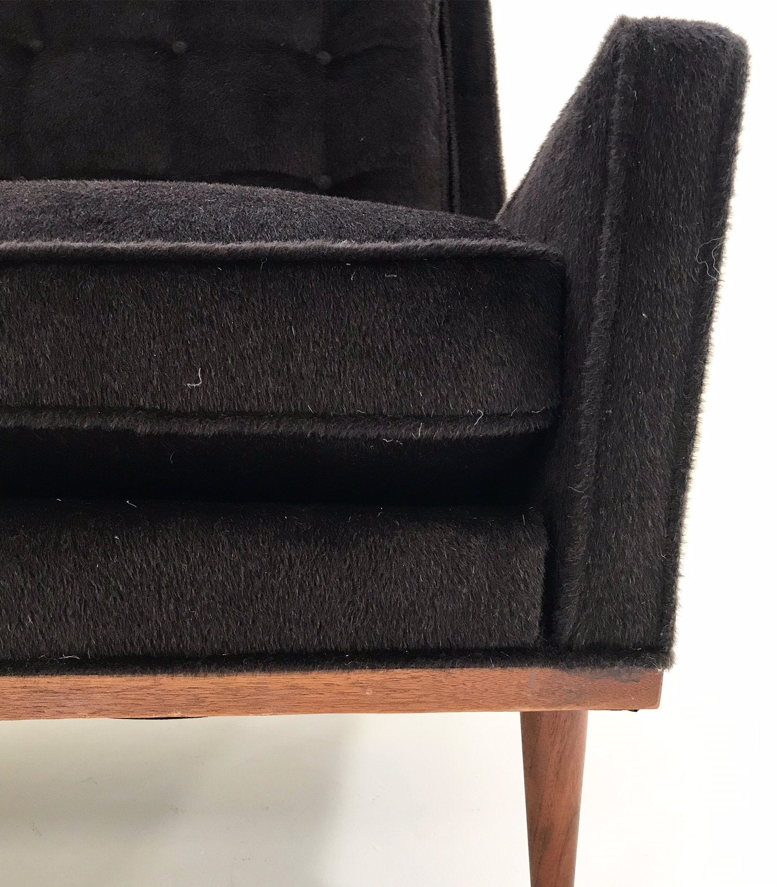 Milo Baughman for James Inc Lounge Chairs in Loro Piana Alpaca and Virgin Wool